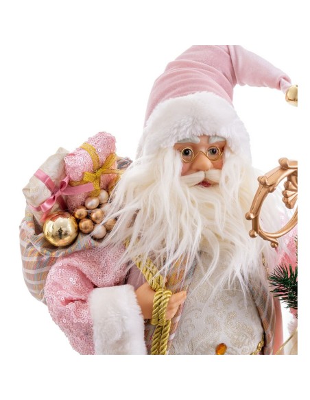 Décorations de Noël Rose Plastique Polyrésine Tissu 45 cm