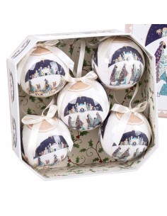 Boules de Noël Multicouleur Polyfoam Rois Mages 7,5 x 7,5 x 7,5 cm (5 Unités) 2