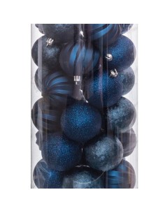 Boules de Noël Bleu Plastique 6 x 6 x 6 cm (30 Unités) 2