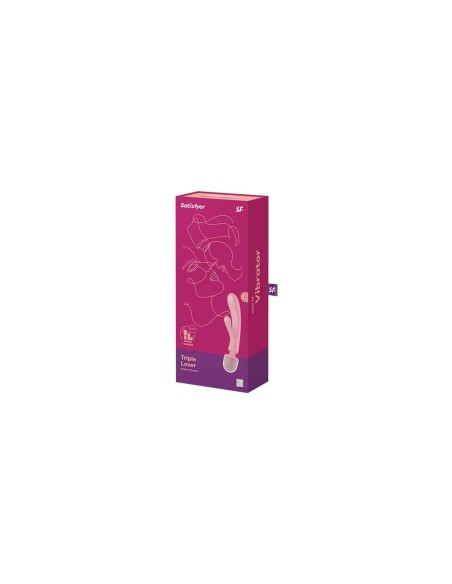 Vibration de Stimulation Double Satisfyer Triple Lover Rose