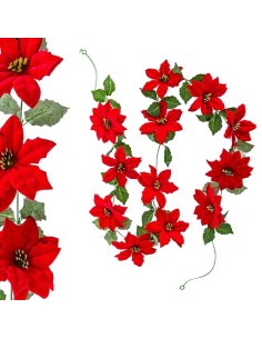 Guirlande de Noël Rouge Vert Plastique 180 cm 2