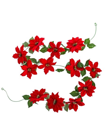 Guirlande de Noël Rouge Vert Plastique 180 cm