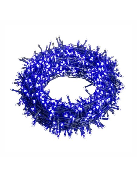 Guirlande lumineuse LED 25 m Bleu Blanc 6 W Noël