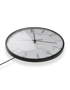 Horloge Murale Versa Pendule Métal Verre Bois MDF 4,5 x 56 x 29 cm 2