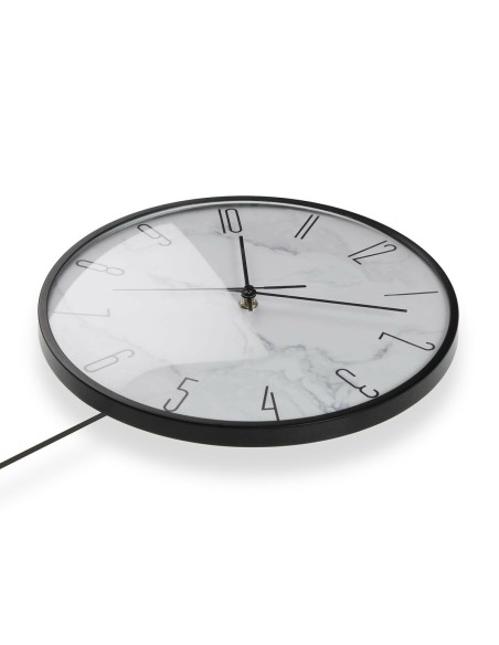 Horloge Murale Versa Pendule Métal Verre Bois MDF 4,5 x 56 x 29 cm