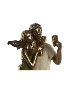 Figurine Décorative Home ESPRIT Vert Doré 12 x 8,5 x 25,5 cm