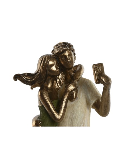 Figurine Décorative Home ESPRIT Vert Doré 12 x 8,5 x 25,5 cm