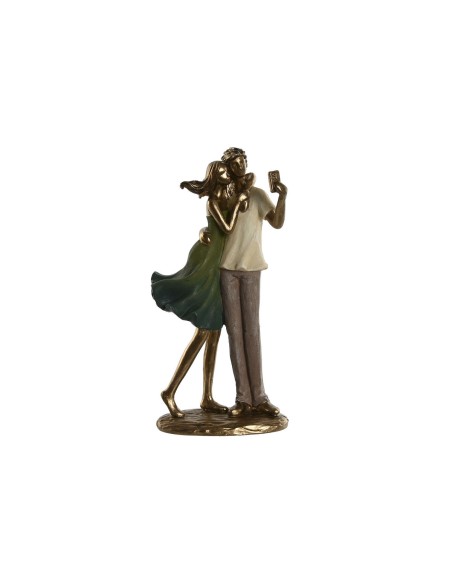 Figurine Décorative Home ESPRIT Vert Doré 12 x 8,5 x 25,5 cm