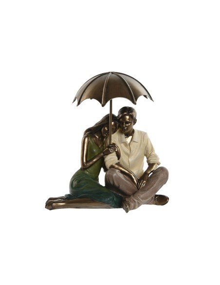 Figurine Décorative Home ESPRIT Vert Doré Couple 15 x 11,5 x 12 cm