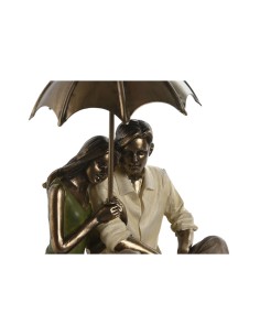 Figurine Décorative Home ESPRIT Vert Doré Couple 15 x 11,5 x 12 cm 2