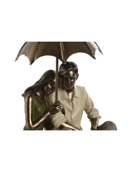 Figurine Décorative Home ESPRIT Vert Doré Couple 15 x 11,5 x 12 cm