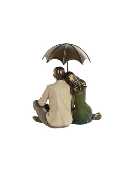 Figurine Décorative Home ESPRIT Vert Doré Couple 15 x 11,5 x 12 cm
