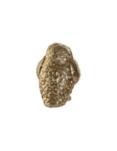 Figurine Décorative Home ESPRIT Doré Hibou 11 x 11 x 15 cm (3 Unités) 2