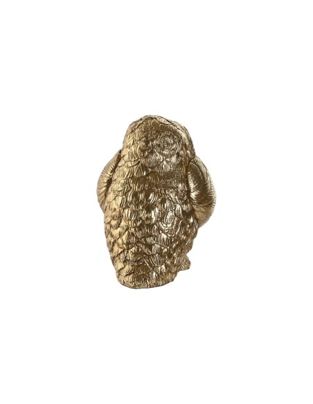 Figurine Décorative Home ESPRIT Doré Hibou 11 x 11 x 15 cm (3 Unités)