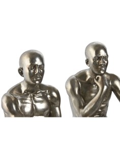 Figurine Décorative Home ESPRIT Doré Argenté 19 x 13,5 x 22 cm (2 Unités) 2