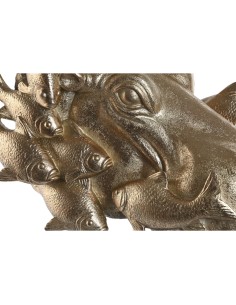 Figurine Décorative Home ESPRIT Noir Doré Hippopotame 33 x 21,5 x 45 cm 2