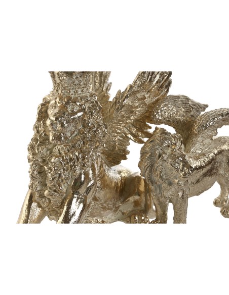 Figurine Décorative Home ESPRIT Doré Lion 20 x 10,5 x 17,5 cm 29 x 13 x 25 cm (2 Unités)