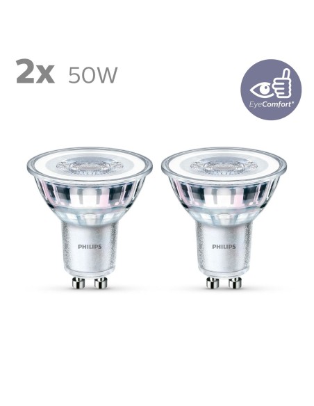 Lampe LED Philips 4,6 W GU10 Blanc F (2700 K)