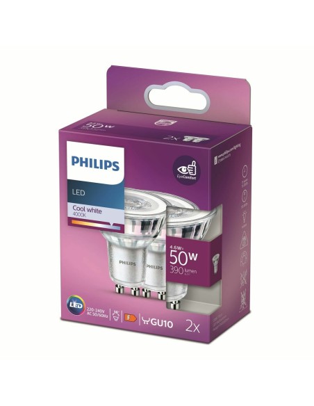 Lampe LED Philips 4,6 W GU10 390 lm F A++ (4000K) (4000 K)