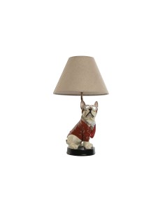 Lampe de bureau Home ESPRIT Blanc Rouge Métal Résine 50 W 220 V 26 x 26 x 46 cm