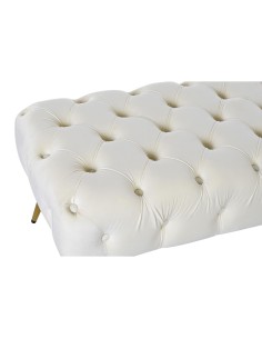 Banquette Home ESPRIT Crème Doré Polyester Métal 103 x 46 x 42 cm 2
