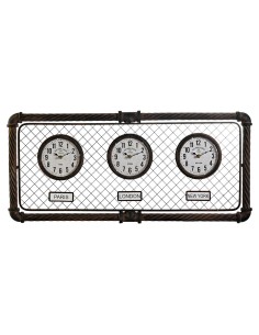 Horloge Murale Home ESPRIT Gris foncé polypropylène Fer 93 x 5 x 42 cm
