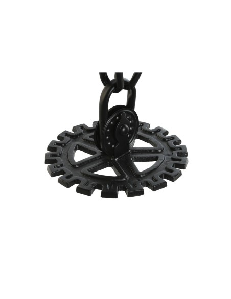Horloge de table Home ESPRIT Noir Argenté Métal Verre 18 x 17 x 33 cm