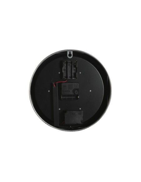 Horloge Murale Home ESPRIT Noir Doré Argenté Métal Verre 25 x 6,3 x 25 cm (2 Unités)