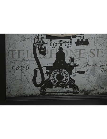 Horloge Murale Home ESPRIT Jaune Blanc Noir Gris Métal Verre Vintage 27,5 x 6,5 x 40,5 cm (2 Unités)