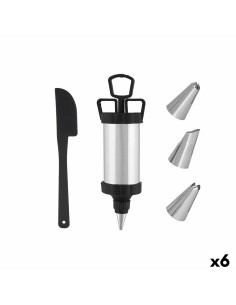 Poche à douille pour pâtisserie Kinvara HD092838 Noir Argenté Lot (6 Unités)
