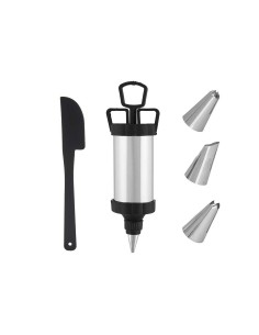 Poche à douille pour pâtisserie Kinvara HD092838 Noir Argenté Lot (6 Unités) 2