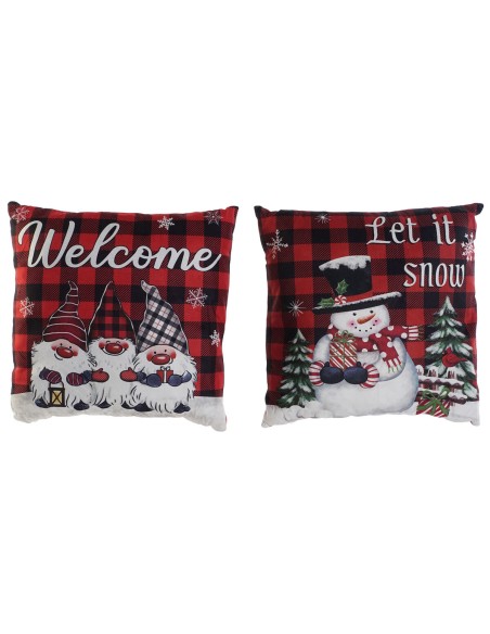 Coussin DKD Home Decor Noël Multicouleur Polyester 40 x 10 x 40 cm (2 Unités)