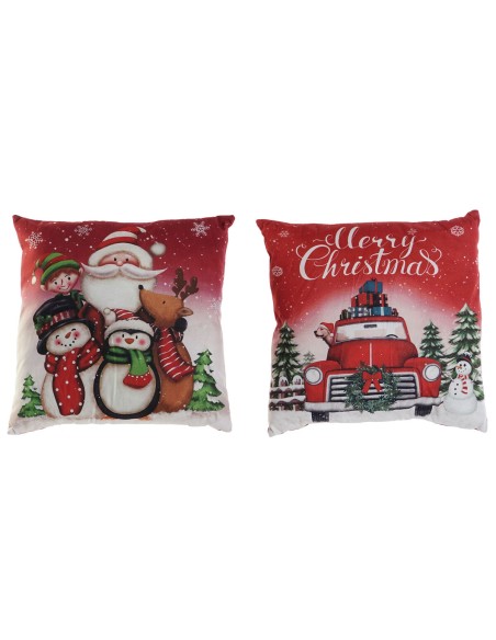 Coussin DKD Home Decor Noël Multicouleur Polyester 40 x 10 x 40 cm (2 Unités)