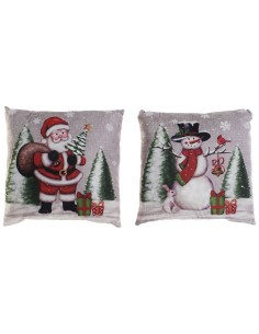 Coussin DKD Home Decor Noël Multicouleur Polyester 40 x 10 x 40 cm (2 Unités)