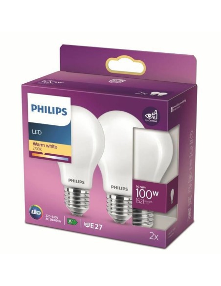 Lampe LED Philips 100 W Blanc D A++ E27 2 Unités (2700 K)