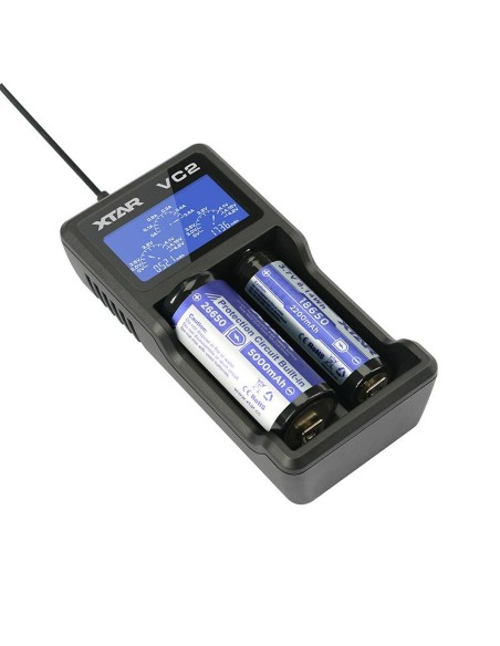 Chargeur de batterie Xtar VC2 Litio Ion Piles x 2