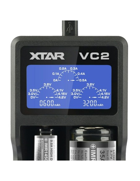 Chargeur de batterie Xtar VC2 Litio Ion Piles x 2