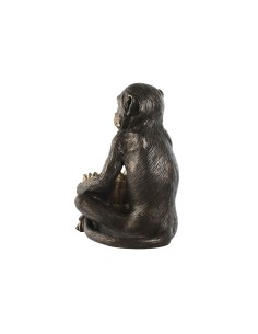 Figurine Décorative Home ESPRIT Doré Brun foncé Singe 40 x 37 x 50 cm 2