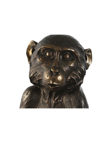 Figurine Décorative Home ESPRIT Doré Brun foncé Singe 40 x 37 x 50 cm
