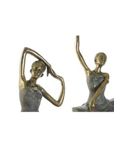 Figurine Décorative Home ESPRIT Gris Doré Danseuse Classique 15 x 10 x 43 cm (3 Unités) 2