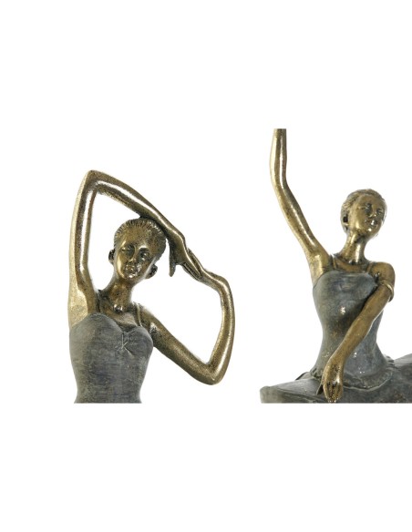 Figurine Décorative Home ESPRIT Gris Doré Danseuse Classique 15 x 10 x 43 cm (3 Unités)