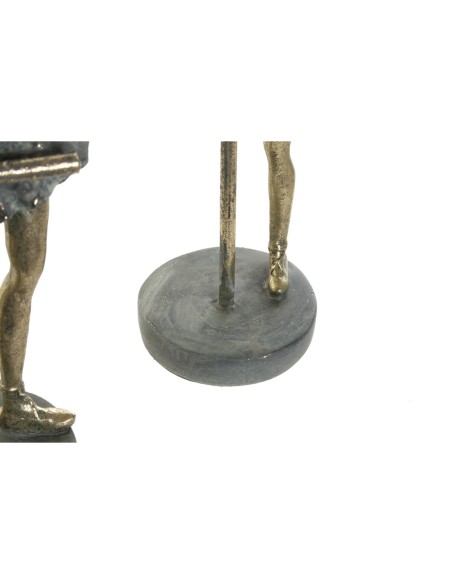 Figurine Décorative Home ESPRIT Gris Doré Danseuse Classique 14 x 8 x 20 cm (3 Unités)