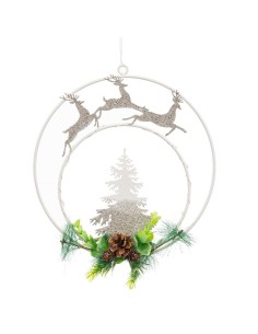 Décorations de Noël Multicouleur Métal Plastique 17,5 x 0,5 x 24 cm
