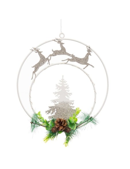 Décorations de Noël Multicouleur Métal Plastique 17,5 x 0,5 x 24 cm
