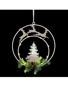 Décorations de Noël Multicouleur Métal Plastique 17,5 x 0,5 x 24 cm 2