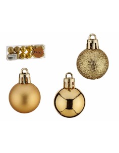 Lot de boules de Noël Doré PVC Ø 3 cm (12 Unités) 2
