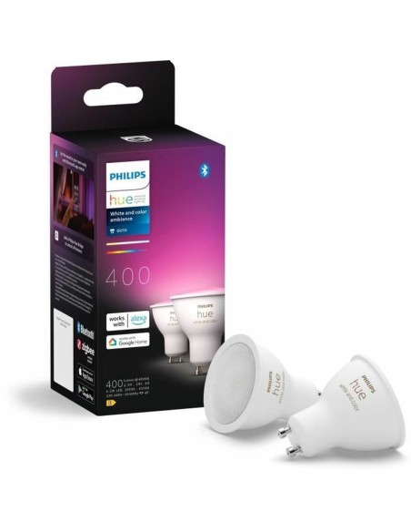 Lampe LED Philips Blanc E GU10 400 lm 2 Unités (6500 K)