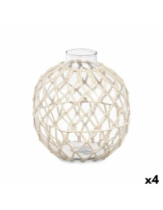 Boule Décorative Blanc Transparent 21 x 23 cm (4 Unités)