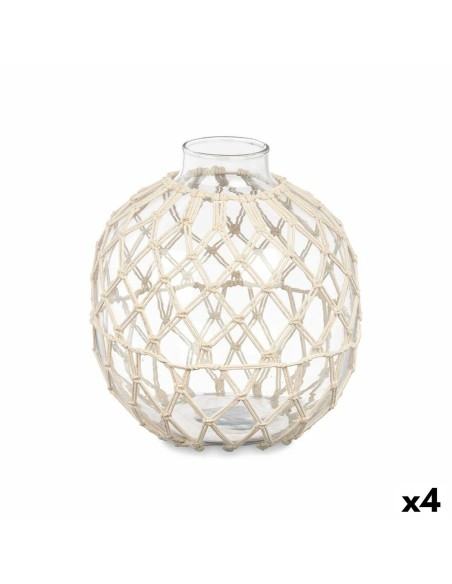 Boule Décorative Blanc Transparent 21 x 23 cm (4 Unités)