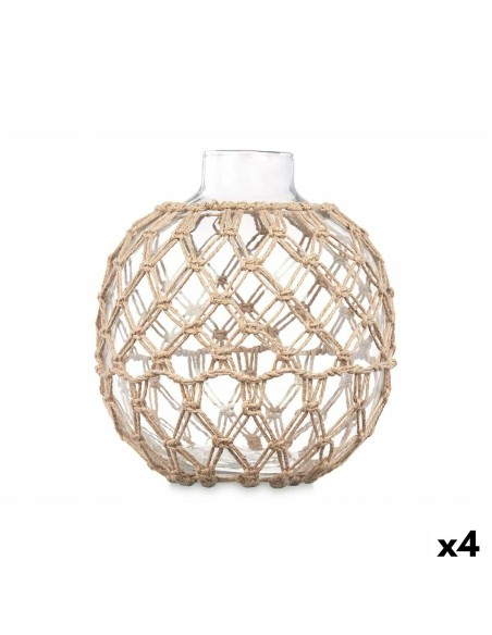 Boule Décorative Transparent Naturel 21 x 23 cm (4 Unités)
